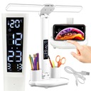 Stolná LED lampa pre deti, LCD organizér do školy s hodinami