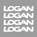 Biely štýl pre samolepky na stierače predného skla Logan Ar