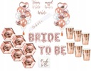 ROSE GOLD BRIDGE PARTY SET, balóny, šálky, ružová tetovacia vlečka