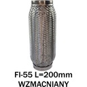 FLEXIBILNÝ KONEKTOR VÝFUKU FI-55 L=200mm VYSTUŽENÝ