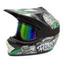 PRILBA PRE DETI DETSKÝ CROSS ENDURO BICYKEL NA OKULIARE CROSS QUAD LIGHT M
