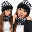SET KLOBÚK ALPACA, ČIERNO-SIVÁ 2197