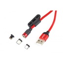 MAGNETICKÝ MAGNETICKÝ KÁBEL MICRO USB-C LIGHTNING 100CM 3V1