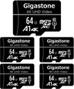 5x Gigastone 64GB Micro SD karta # yc19