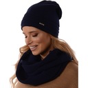 Zimná súprava ČIAPKA + SUKŇA na fleece NAVY BLUE K1