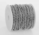 2,4 mm 100 mb strieborná guľová reťazec