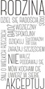 Nápis na nálepke na stenu Family Share... 129
