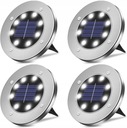 SOLÁRNE ZÁHRADNÉ LAMPY, ŽIARENÝ DISK x4
