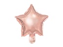 Hviezdne fóliové balóny, 25 cm, ružové zlato
