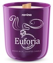 Vonná sójová sviečka EUPHORIA s dreveným knôtom