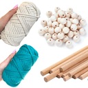 Macrama Kit pre začiatočníkov na učenie sa DIY 5 mm pletená reťazec