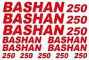 BASHAN 250 Nálepky na štvorkolku Sada 2