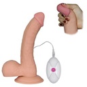 CYBERSKIN DILDO S PRÍSAVOU A VIBRÁCIAMI 20 CM