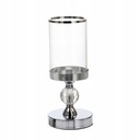 Svietnik Glamour Lantern Chrome Strieborný krištáľ