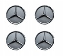 Sada 4 stredových krytiek Mercedes Silver Silver 75 mm