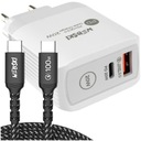 RÝCHLA NABÍJAČKA 2XUSB S KÁBLOM USB-C 0,5M 100W