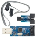 ATMEGA AVR programátor kompatibilný s USBasp ISP + IDC páska + adaptér