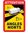 10 ks ANGLES MORTS France Stickers Lamin. UV TIR