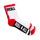 Roll4all krátke ponožky biela / červená 31-34