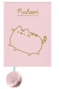 Pusheen DIÁR Plyšový zápisník A5 96k rad Ružovo ZLATÝ DARČEK