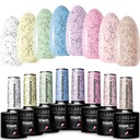MARSHMALLOW HYBRID POLISH COLLECTION, čierne častice