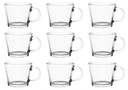 9x JUSTIN hrnček z hladkého skla s uškom, 380 ml