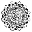 Maliarska šablóna, opakovane použiteľná šablóna, maliarska šablóna // mandala //