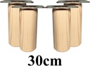 Sústružené DREVENÉ NOHY 30cm, sada 4 + obliečky