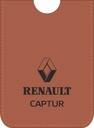 Hnedé kožené puzdro na karty RENAULT CAPTUR