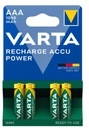 4x Varta AAA 1000mAh NIMH pripravené batérie na 2 použitie