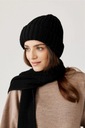 Čiapka - 100% merino vlna SOPHIE - DEEP BLACK