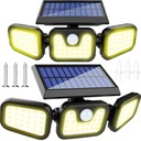 OTOČNÁ 270° Solárna lampa SO SNÍMAČOM POHYBU SÚMRAK Záhradná LED COB