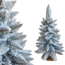 Umelý vianočný stromček SNEŽNÝ SMREK PREMIUM na pracovnom stole, vetvičky z vločkovanej juty