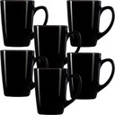 6x ČIERNY HRNČEK 300 ML SADA SKLENENÝCH HRNČOV AKO DARČEKOVÝ SADA POHÁR