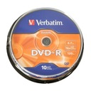 VERBATIM DVD-R 4,7GB 16x Torta 10 ks