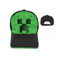 Zelená a čierna šiltovka Minecraft Creeper