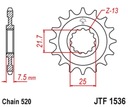 Jt Predné ozubené koleso 585 15 Yamaha Xtz 750 90-98