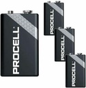 4x Batéria 6LF22 DURACELL PROCELL CONS 9V Alkal