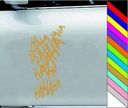 Vinylová nálepka na notebook do auta v zlatom štýle HAHAHA