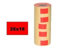 ČERVENÉ štítky Páska na štítkovač 26x16 100 ks
