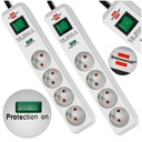 Predlžovací kábel Power Strip 4 zásuvky CE Certifikát Sada 2 ks
