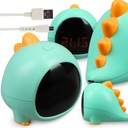 Elektronický budík pre deti Dobíjací digitálny Dino USB kábel