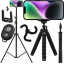 Statív 4v1 statív diaľkové ovládanie DRŽIAK NA TELEFÓN kamera + bluetooth diaľkové ovládanie 210cm XXL