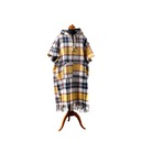 Surfers Poncho Yellow Tartan Waffle RENA HOME