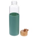 Fľaša s vrchnákom zo skleneného džbánu so silikónovým návlekom