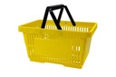 Žltý plastový nákupný košík 22L