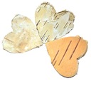 Srdce Birch Birch 3,5 cm drevo 60 ks