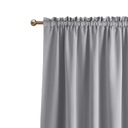 Hotový zatemňovací záves do obývačky 140x250 so žabami Laurel, svetlošedá