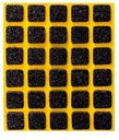 Samolepiace plstené podložky čierne 15x15 30 ks