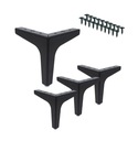 SET Nohy, nábytkové nožičky, čierne matné nožičky podkrovných skriniek, súprava, 15 cm